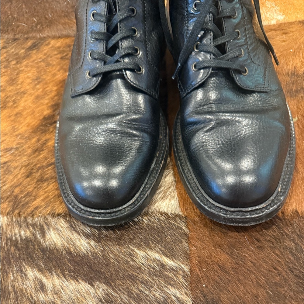 Saint Laurent Black Lace Up Combat Style Boots - Picture 3 of 7